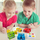 
Children's 3-6 years old logical thinking concentration training for boys and girls early education enlightenment teaching aids memory wooden toys Montessori manual brain kindergarten baby desktop four-color pairing game MZM face change cube building block