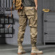 Pantalones de trabajo de longitud de pie de Gu Xiansen Pantalones de gran tamaño de gran tamaño y otoño Pantalones Harem Harem Harem Pantalones largos de hombres Khaki 679 [Estilo delgado] 38 [Peso 185-200 Jin [Jin equivale a 0.5 kg]]
