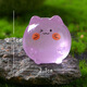 Nuevo lindo gatito luminoso micro paisajismo jardinería pequeños dibujos animados de bricolaje gatito de color transparente accesorios de resina gatito [1 paquete]
