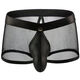 
Men's underwear perverted sexy underwear men's sexy underwear underwear thong mesh perspective hollow flat corners Red S