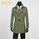 NKDH luxury brand reflective windbreaker men's spring and autumn new slim fit handsome fashionable mid-length jacket Black XL 180/92A: