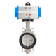 Lavalventil D671X/F-16 Pneumatic Edelstahl Schmetterlingsventil Gusseisenpaar Klemmauskleidung Tetrafluoro Weichdichtungs Wasser Schnelles Schaltventil Entschwefelung DN40-400 DN65 (duktiles Eisen-Ethylen- und Ethylen-Propylen-Siegel)