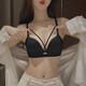 
JERRIE MOCK summer thin markless underwear for women, small breasts gathered and closed, anti-sagging adjustment bra, lace sexy bra, 22W4865 gray purple set, 80/36ABC [water drop cup about 1cm]