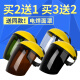 Welding path welding protective cover face head-mounted welder face shield polished anti-splash second-protection argon arc welding helmet anti-grilled face yellow top brown screen