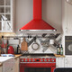 Amka Range Hood European White Retro Range Hood American Cream Style Appartement Small Décharge Petite taille Petit appartement Stove de gaz Set Large Tour d'aspiration Top Type d'aspiration Morning Morning 90 cm de large [Couleur à chaud]