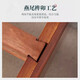 Longwei is the first to launch after the new year. Foshan Chinese style rosewood mortise and tenon solid wood bed master bedroom king bed 1.8 meters 2 meters double bed rosewood single bed upgraded thickened bed body 1.5*2.0 meters (full bed board + full mortise and tenon structure)