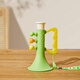 E7 Leben Baby Trompete Kinderspielzeug kann Pfeifen in Kinderpfeifung mit lanyard silicone harmonica kleines trompeten kleines trompetenspielzeug [grün]