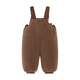 Mini Bara for boys and girls in autumn and winter new cute belly-protecting baby plus velvet overalls pants
