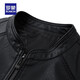 ROMON cotton imitation PU leather jacket for men winter new business casual light luxury fashion versatile warm leather jacket Hongka L 175