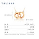 Xie Ruilin (TSL) LOVE CIRCLE series 18K gold necklace double ring color gold necklace BC152 K yellow