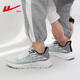Zapatos para hombres de Warrior, zapatos deportivos, zapatos de malla de primavera y verano, zapatillas para hombres que absorben los hombres de la suela gruesa, zapatos de moda livianos de moda de moda, gris-verde grises 1349 43