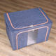 Chenzhi Shangpin fabric storage box cotton and linen foldable storage box thickened steel frame baina box sundry clothing storage box home gray 66L (50*40*33CM)