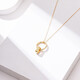 Yuanwenyuan 18K gold necklace Jingui pendant, simple and fashionable women's model, birthday gift for girlfriend and wife, Jingui pendant