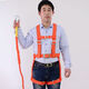 High-altitude working safety belt, outdoor construction safety belt, full body five-point European air-conditioning installation safety rope electrician belt SN6302 national standard five-point single small hook 2 meters