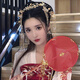 Meng Junchen Hanfu hair crown women's ancient style headdress full set of fairy style tassels step wig hairpin birthday Valentine's Day gift nine-piece set of the same style as the model