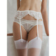 
Yalu French wedding dress lace sexy stockings anti-slip sock clip garter white retro large size sling sling This white S-size B single piece garter