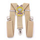 CLCEY children's trousers suspender clip boy toddler suspender clip trouser belt baby non-slip suspender belt fixed clip girls fashion beige yellow bear