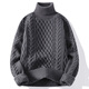 
FANQI thick thread hand knitted sweater jacket turtleneck men's winter thickened base sweater teenager 7157 khaki [regular] L [recommended 110-130 Jin [Jin equals 0.5 kg]]