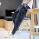 Kurashi Ichiki Kazuki Kuraishi Marca de moda Pantalones de lino con rayas de lujo Men 2025 Summer Fino Seda Pantalones Cortados Pantalones Harem Casales pantalones Men White M