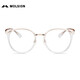 Molsion Mosen Glass Myopia Retro Cat Eyes and Women Gerges haut de gamme Séances de verres à prendre des photos Internet célébrités anti-bleu MJ6173 B93 Rose Gold Transparent Single