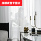 Moran Nuoer window screen gauze curtain white screen curtain translucent and impermeable semi-transparent curtain white blackout fabric short tulle white bare tulle without any processing light yarn not processed 1 meter wide 2 meter 8 high shot multiple pieces connected