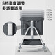 
ZUHITON crib with diaper table splicing large bed multi-function sleeping artifact portable newborn cradle bed baby bed gray + mattress + storage basket