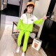 Yuansu Shiguang Girls and Children's Clothing Spring and Autumn Sports and Casual Suits Sweaters and Pants Two-piece Set Little Girls Medium and Large Children's Clothes Black 160 Size Suitable for Children Height 150-155cm
