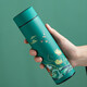 Shengbizi chinesischer Stil Souvenir Business Geschenk High-End Practical Thermos Cup Set Abschlussgeschenk für Lehrer und Mitarbeiter Dai Green National Trend Water Cup Set Geschenkbox 450 ml Hauswarming Geburtstagsgeschenk für Herren-Ruhestand Souvenir Praktisch