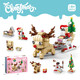 Lele Brothers Bausteine ​​versammelten Santa Claus Rentier Baumzug Puzzle Model Junge Mädchen Kinder Spielzeug Sechs-in-ein-Weihnachtszug 270 Partikel