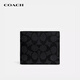 COACH brand direct supply men's bag men's classic presbyopic wallet card holder gift box black CW344 birthday gift