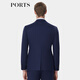 Ports Men's Men's Automne One Button Flat Collar Suit MP9MJ003SWW048 Navy Blue 50 A