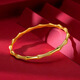 Fat Donglai's same 18k gold bamboo bracelet, new 24K yellow women's style, ancient frosted knotted high steel stamp bracelet 3D bamboo bracelet No. 58