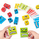 
Children's 3-6 years old logical thinking concentration training for boys and girls early education enlightenment teaching aids memory wooden toys Montessori manual brain kindergarten baby desktop four-color pairing game MZM face change cube building block