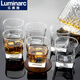 Lemeiya whiskey glass lead-free glass cup square cup bar KTV wine glass beer cup home tea cup 6-piece set square straight/200ml