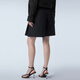 JNBY / Jiangan Buddies Spring and Automne Shorts pour femmes Robes en laine plissée pour la femme Commutation légère Commutant 5O3E13660 409 / Black and Navy Blue Xs