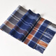 Story Jade Plaid Cashmere Scarf Male Birthday Gift for Husband and Dad Middle-aged and Elderly Men Elders Warm, Soft and High-end 193 Coffee Navy 180 30cm (Including Beard Length)