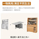 Winter wood solid wood folding dining table home dining side cabinet integrated wall retractable storage cabinet can store wine cabinet with track 130CM + dining table + 4 chairs - solid wood color