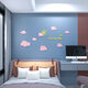 Hanchen Cloud 3D Dreidimensionales Acryl-Wandaufkleber Kinderzimmer Dekoration Girl's Heart Sticker Girl's Bettwanddekoration 795 Wolken rosa groß: 1,2 Meter lang, 59 cm hoch