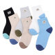 Langsha Children's Socks Men's Spring and Autumn Thin Medium Tube Cotton Socks for Large Children Sports Cute Girls' Socks Digital Foot Length 22-24cm 10 Years Old and Over 35-40 Sizes