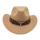 Der Titel der Herren Sommer tibetaner Top Hut Western Cowboy Hat Cowhead Accessoires fühlten Hut Männer und Frauenhut Sonnenschutz Sonnenhut Schwarz
