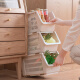 Camellia kitchen rack storage rack 3-pack storage rack oblique mouth stacked storage basket storage basket 2894*3