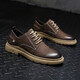 Tykt Work Schuhe Herren-Schnüre-up [Top-Layer Cowhide] lässige Lederschuhe Herren atmungsable Geschäft Herrenschuhe T56107 Brown 41
