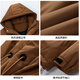 Jeanswest cotton-padded men's winter hooded jacket with cotton, thickened and warm, trendy large size down-padded jacket for men