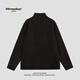 MMOPTOP German velvet turtleneck sweatshirt warm and thickened men's autumn and winter double-sided velvet bottoming long-sleeved inner layer APW965 black 2XL