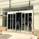 酒店办公楼写字楼自动感应平移门 商铺不锈钢框钢化玻璃感应门厂 茶色