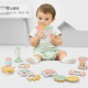Bainshi baby toys 0-1 years old baby toys newborn hand rattle teether soothing toys can be boiled and sterilized 6-piece set B268 [with storage box]