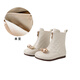 
Vinoa Girl Princess Short Boots 2024 Autumn and Winter New Korean Children's Boots Fashionable Baby Girl Single Boots Plus Fleece Martin Boots Apricot Single Little Little Little Little Little Little Little Little Little Length 19.7cm