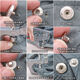 Bouton Appuyez sur le bouton SCONPORT BOUTON BOUTON-FREE-FREE MÉTAL METAL Quad Bouton Down Clothes Bouton Mother Bouton Mother Silver 655 20 SETS + Outils de cochons à la main + boîte de stockage