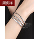 Zhou Qingxiang platinum bracelet for women pt950 platinum bracelet semi-solid oval concubine bracelet plain gold birthday Chinese Valentine's Day gift for women about 10.4 grams inner diameter 52mm width about 4.5mm