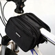 Mengdaweiya mountain bike front beam bag waterproof large capacity upper tube bag bicycle bag cycling bag package pack crossbeam bag medium zipper black (within 22 inches wheel hub)